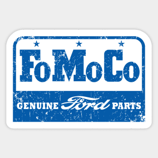 FoMoCo Ford parts worn look - blue print Sticker